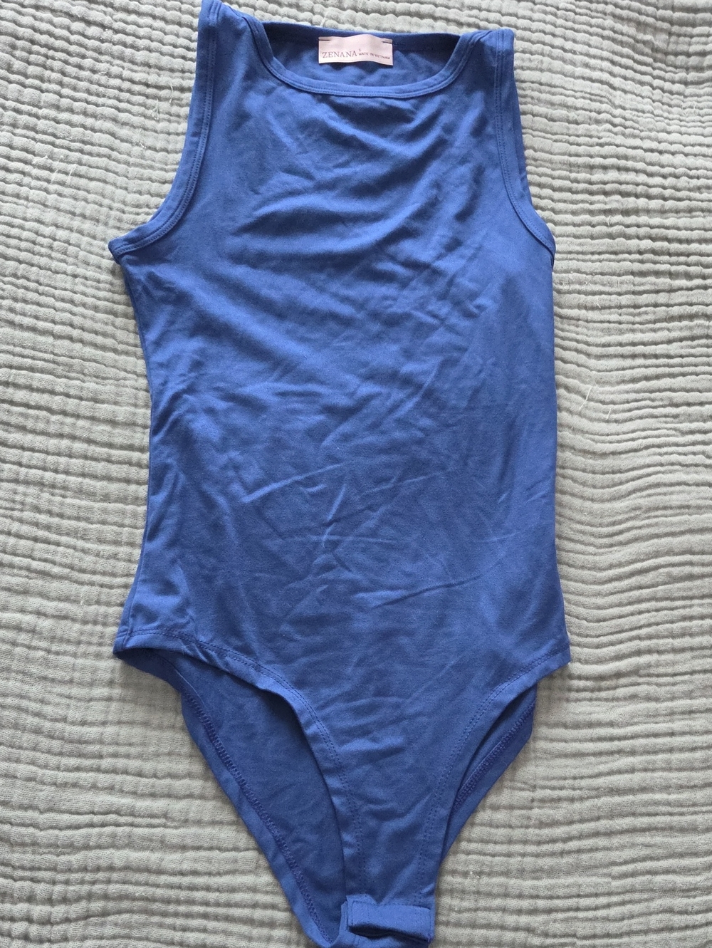 Zenana Outfitters Kids Royal Blue Sleeveless One-Piece Bodysuit